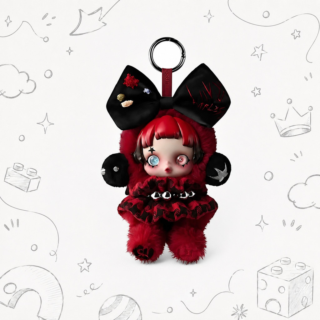 POPMART SKULLPANDA 6kHZ Hertz ไวนิลจี้ตุ๊กตาของเล่นของขวัญ
