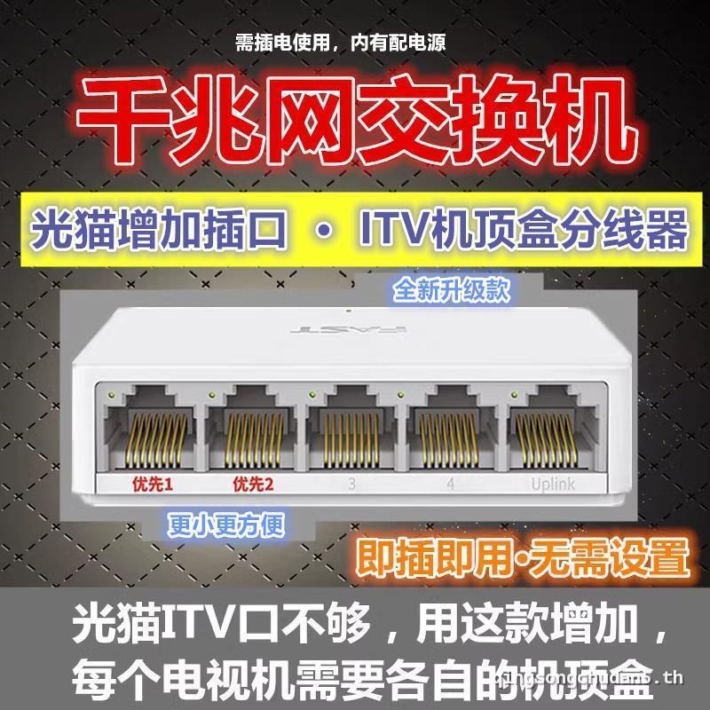 Optical Cat IPTV Splitter Gigabit Switch Mobile Unicom Telecom Optical Fiber Splitter Top Box TV Ext