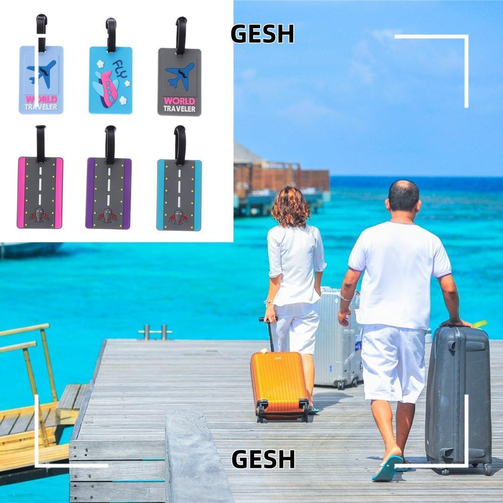 GESH แท็กกระเป๋าเดินทาง อุปกรณ์การเดินทาง Baggage Boarding กระเป๋าเดินทาง Baggage ID ที่ใส่ที่อยู่