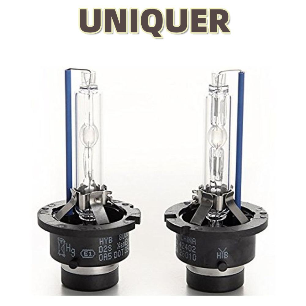UNIQUER ไฟหน้าซีนอน 2 ชิ้น, วอร์มไวท์ 4300K/6000K/8000K HID ไฟหน้า, เปลี่ยนโดยตรง D2S D2C 35W LED ไฟ