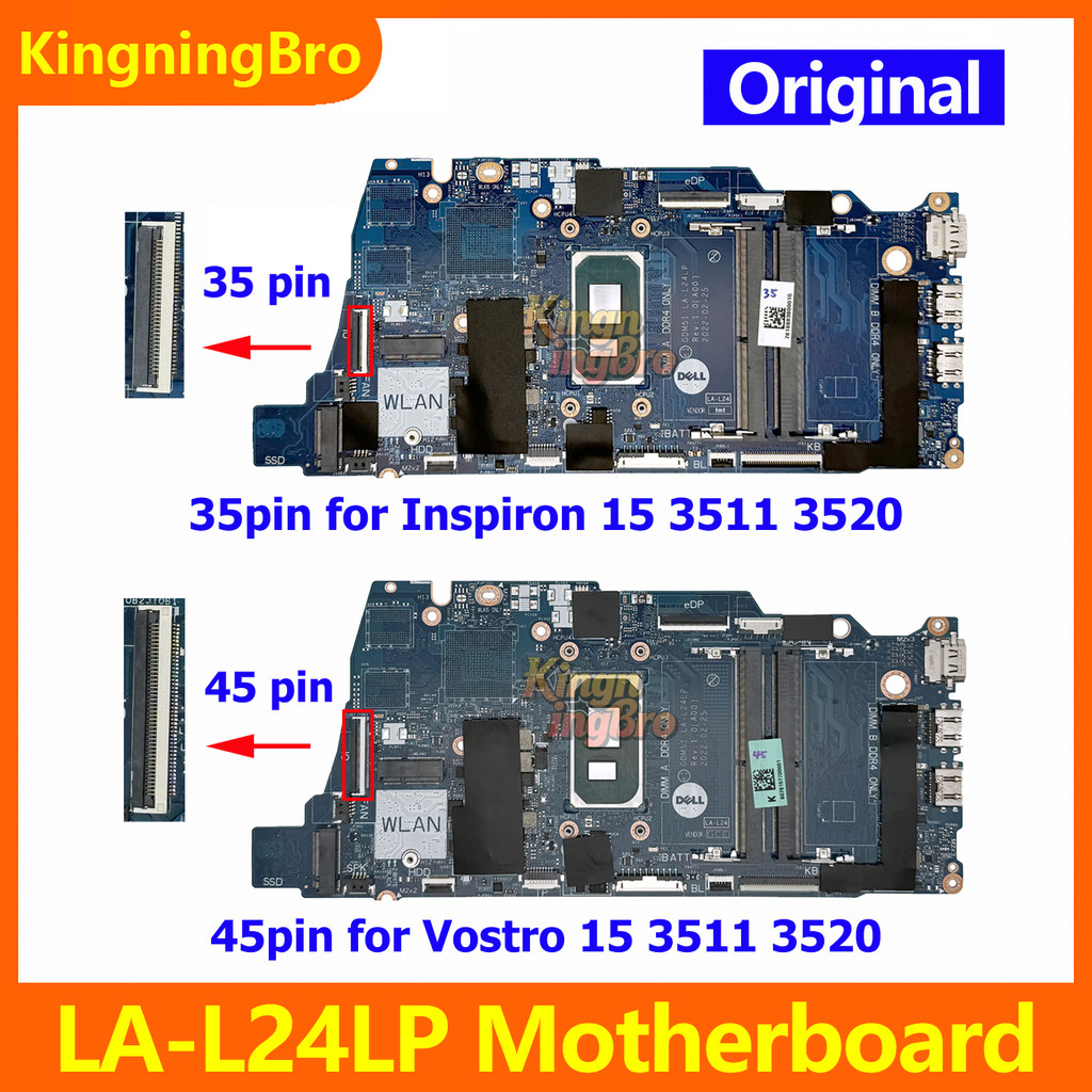 GDM51 LA-L24LP แล็ปท็อปเมนบอร์ดสําหรับ Dell Inspiron 15 3511 Vostro 15 3520 เมนบอร์ด DDR4 11th Gen C