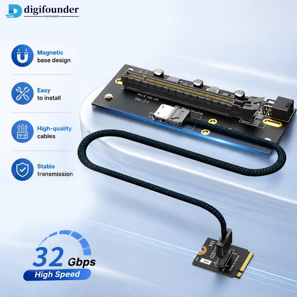 DIGIFOUNDER M.2 M-Key 2230 ถึง PCI-e 4.0 X16 พร้อม Oculink SFF-8612 สายต่อ As ภายนอกกราฟิกการ์ด SFF-