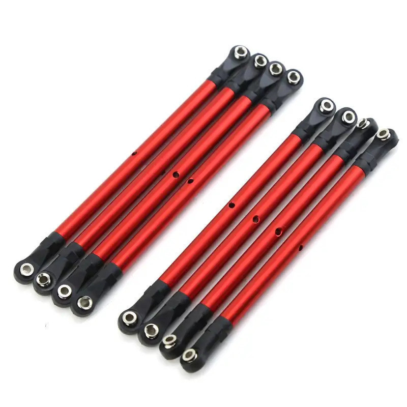 8PCS 313 มม.อลูมิเนียมฐานล้อ RC Link Rod Link Link Link ชุดสําหรับ 1/10 AXIAL SCX10 90046 TRX4 RC Cr