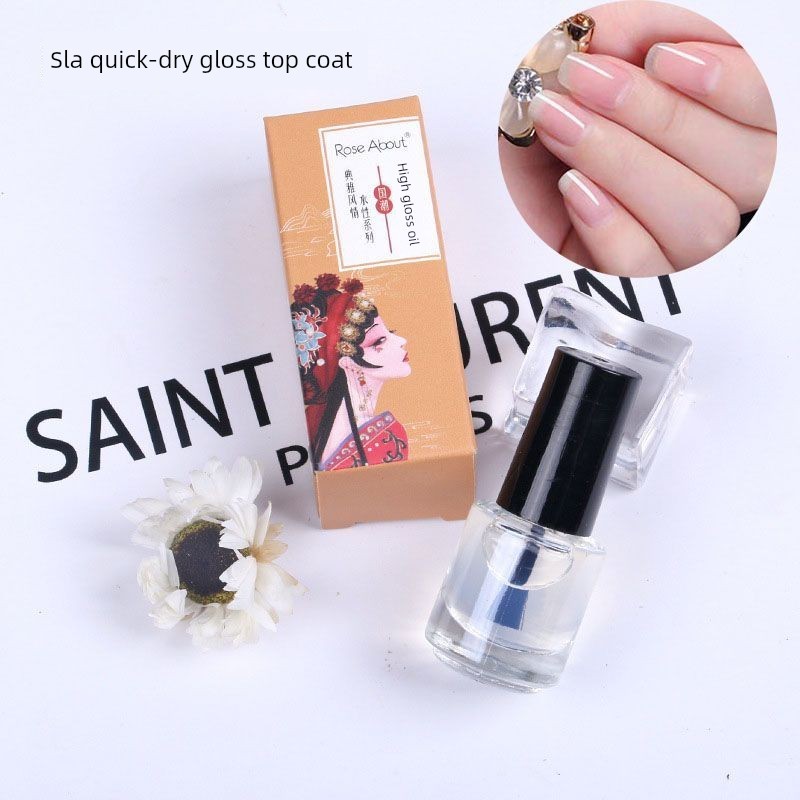 ยาทาเล็บ สีเจล ยาทาเล็บชุดยาทาเล็บโปร่งใสติดทนนาน Baking-Free Quick-Drying Brightening Oil Base Oil 