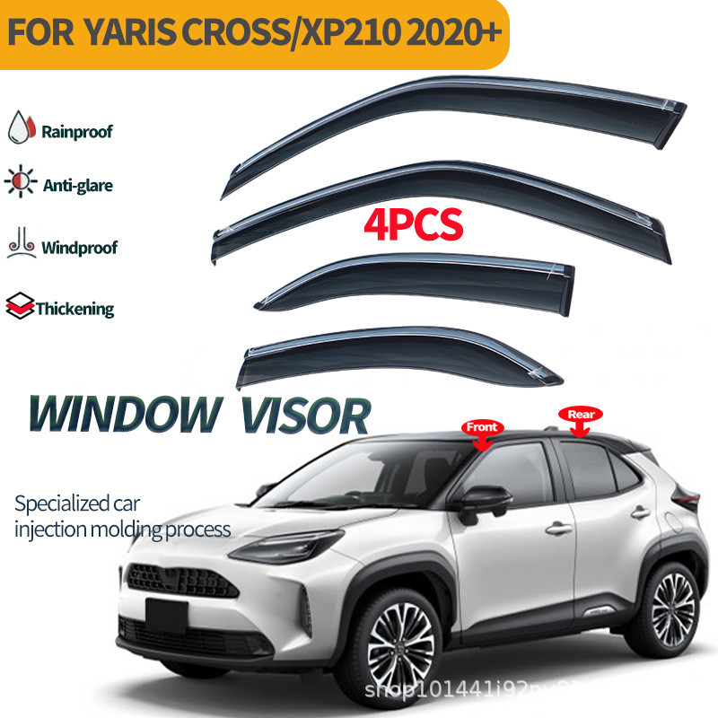 เหมาะสําหรับ Toyota 2020-2025 Yaris Cross Sunny Rain Block Yaris Cross XP210 หน้าต่าง Rain Eyebrow