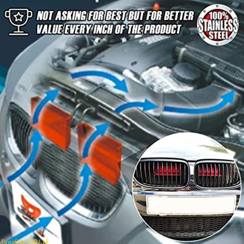 SUN Dynamic Air Flow Intake-Scoop สีดําสีแดงสีเหลืองสีฟ้าสําหรับ E90 91 E92 E93 E84 2 ชิ้น