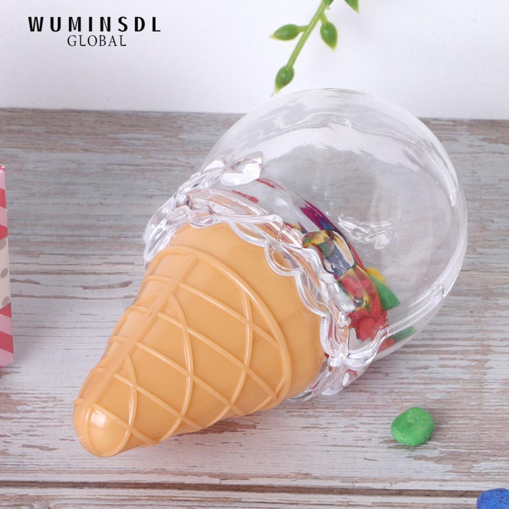 WUMINSDL 8 ชิ้นกล่องขนมไอศกรีม,รูปร่างไอศกรีมReusableกล่องขนมโปร่งใส,พรรคโปรดปรานโปร่งใสPS 10x6 ซม./