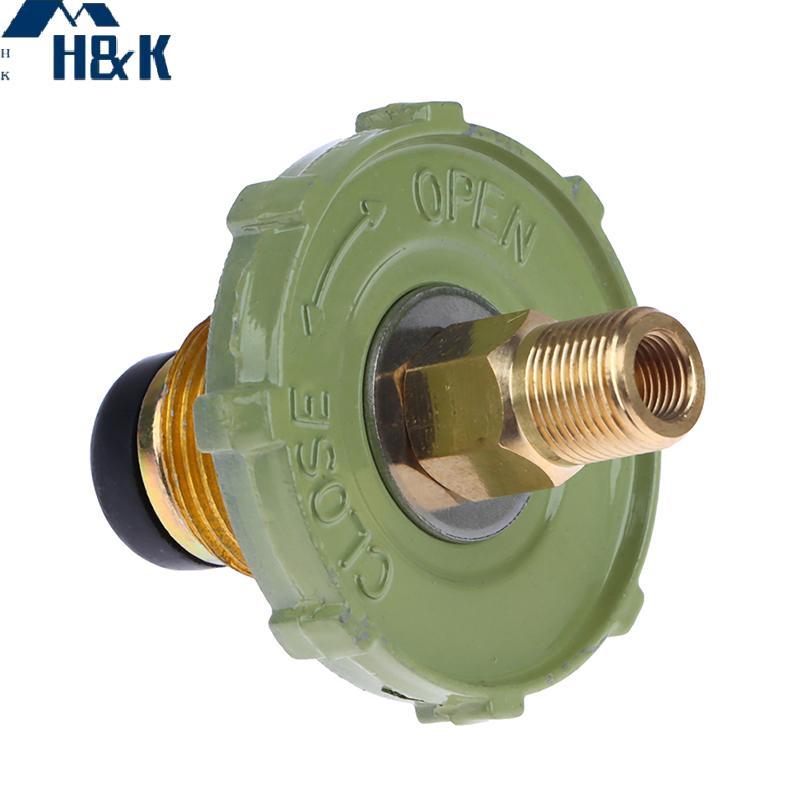 [H&K] LPG Tank Converter Head ทนทานเตาแก๊สขั้วต่อปฏิบัติโลหะผสมสังกะสี LPG Tank Adapter อุปกรณ์ {th}
