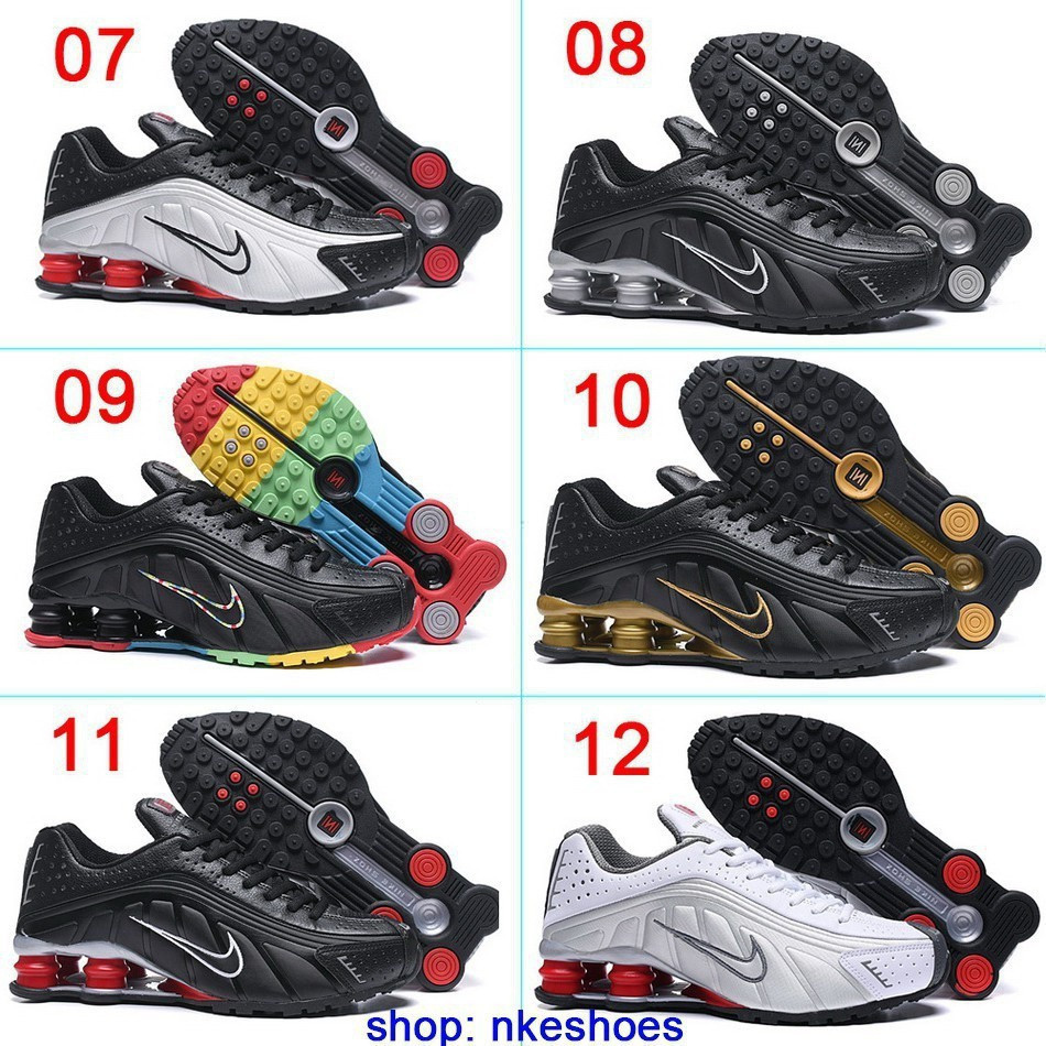 Malaysia Malaysia ready store Nike Shox R4 รองเท้าฤดูใบไม้ผลิสําหรับผู้ชายและผู้หญิงรองเท้าวิ่งรองเท