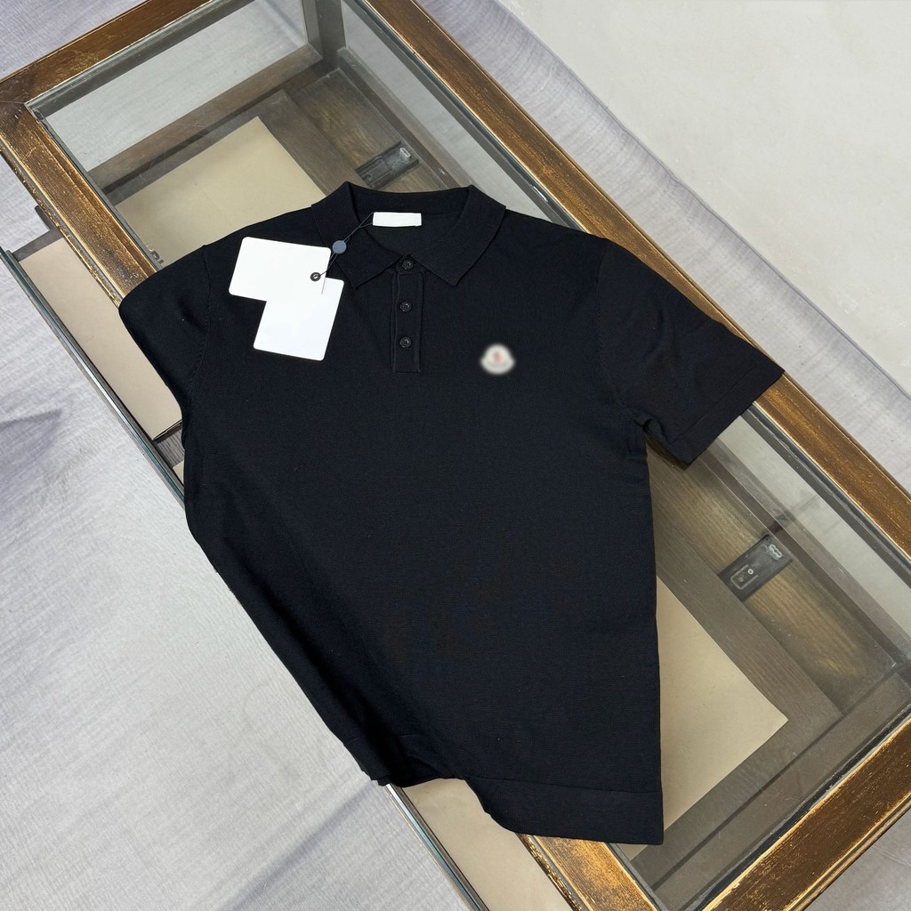 V6WD Spot Goods M Home26SS Logo embroidered short-sleeve knitted shirt with a turn-down collar polo 