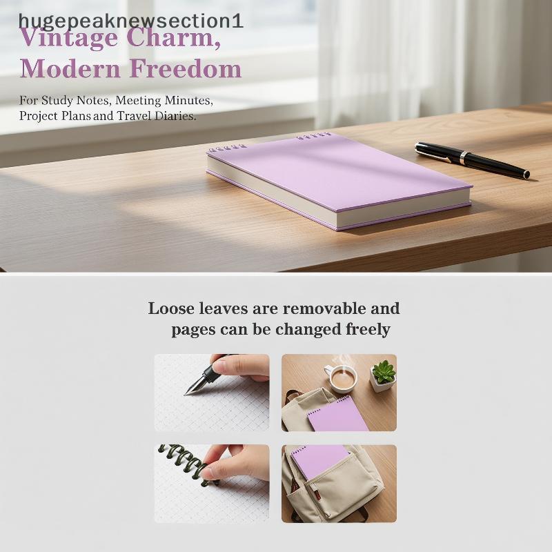 Bigpeaknewsection1 A5 B5 Flip-up Notebook สําหรับนักเรียนหลวมใบขดลวดที่ถอดออกได้ไม่มีหยิกที่ดี
