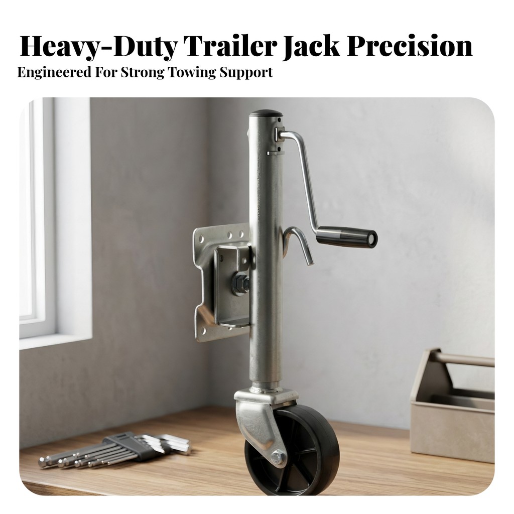 Side-Wind Trailer Jack Swivel Trailer Jack มีล้อ Ergonomic Heavy-Duty สําหรับเจ้าของเรือ, รถพ่วงยูทิ