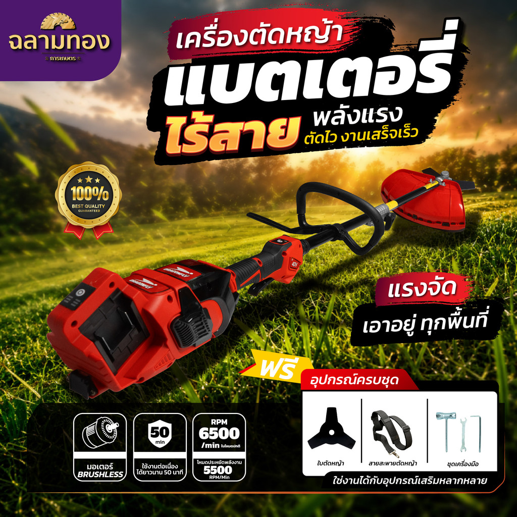 DGF-DC900 เครื่องตัดหญ้า (เเฮนจับบน) พลังเเรง ตัดไว งานเสร็จเร็ว (ไม่มีเเบต)