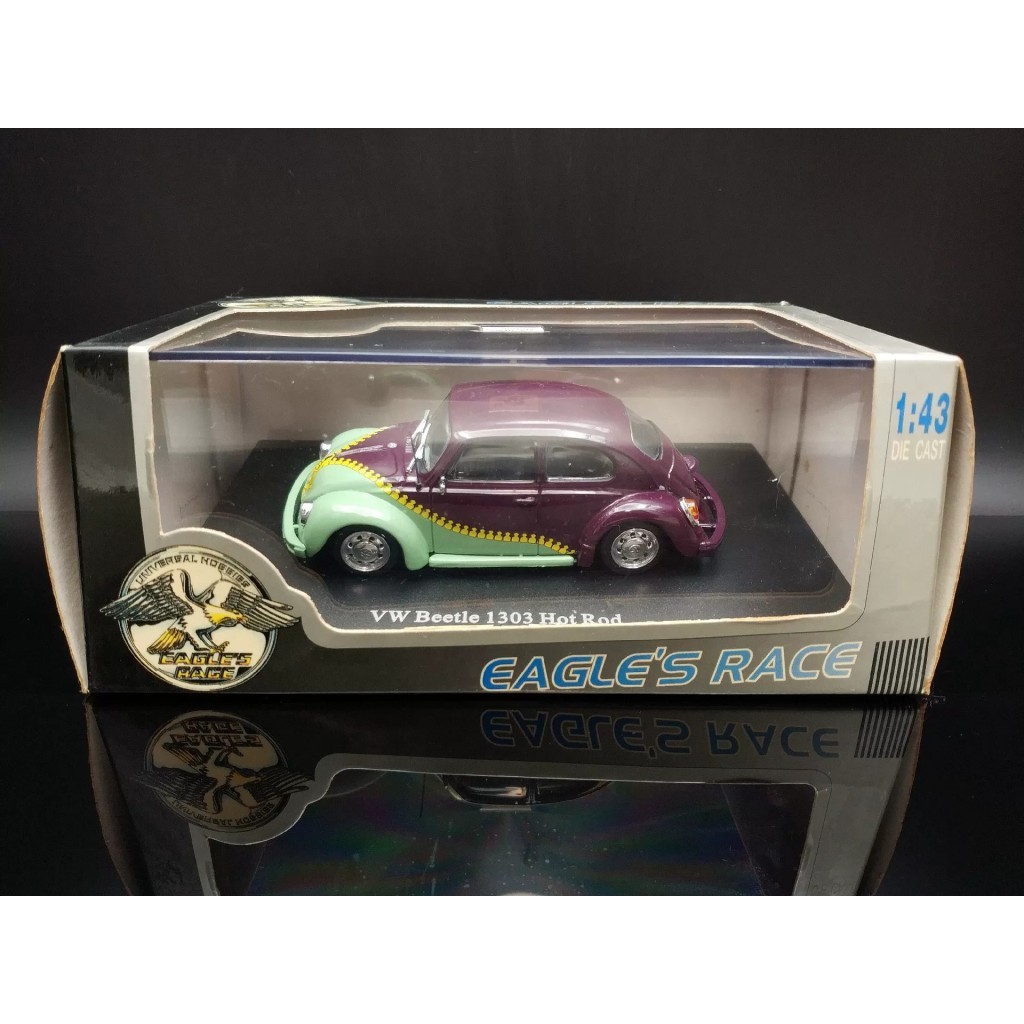 [สต๊อกพร้อม] Eagle Brand 1/43 VW Beetle 1303 Hot Rod "ZIP" Out-of-Print Car Model (Early Product Bod