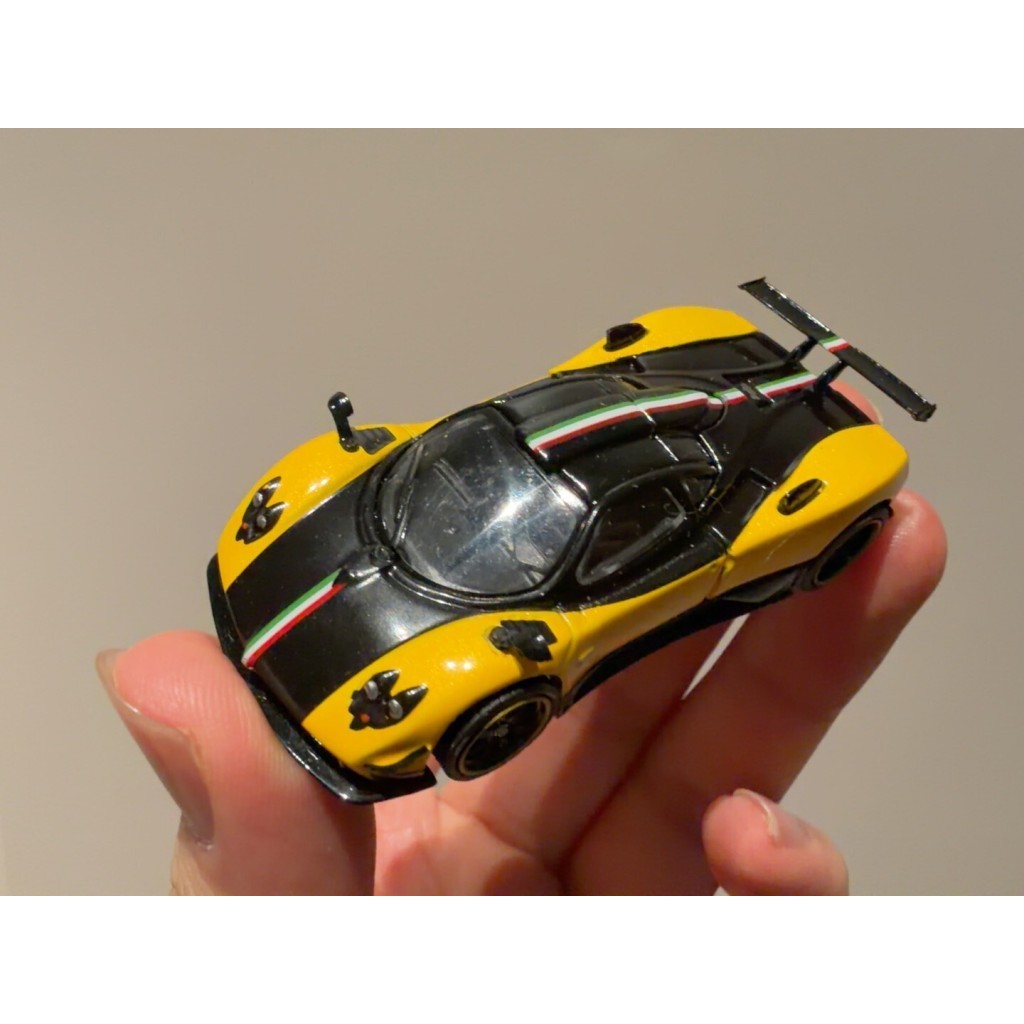 Tarmac Works tw 1/64 Pagani Z Idle Cinque Hard Top สีเหลือง Pagani Zonda Cinque สําเร็จรูปสี As Shot