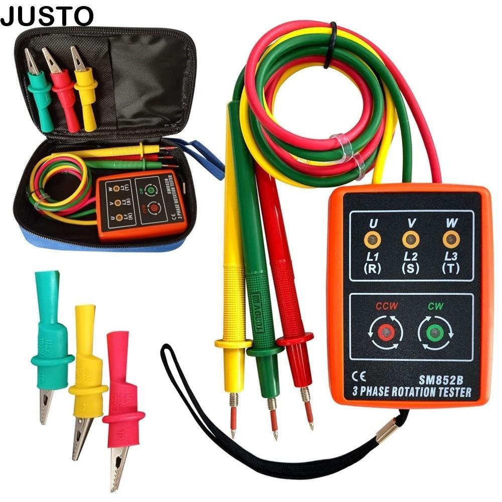 JUSTO เครื่องวัดลําดับเฟส, Buzzer LED เครื่องทดสอบการหมุนเฟส, Professional 20Hz-400Hz แบบพกพา SM852B