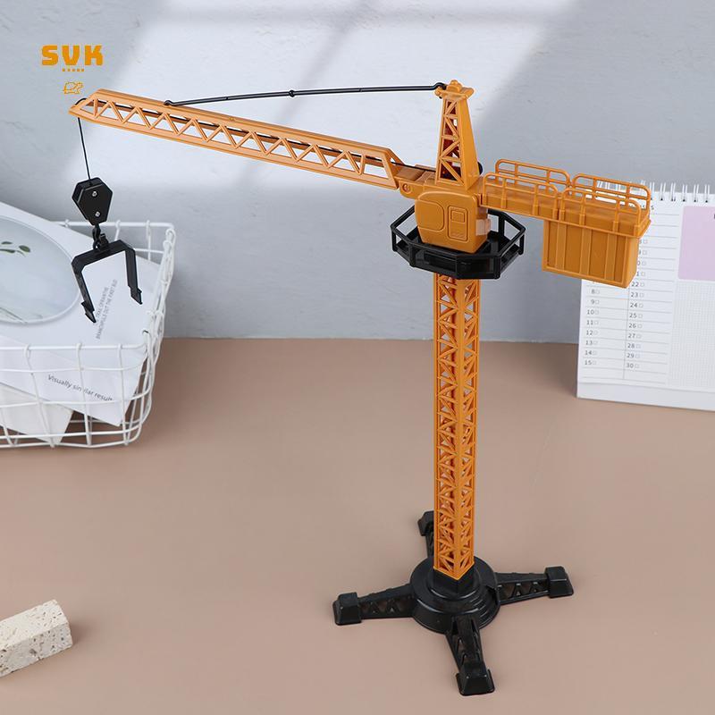 [SVK] Diecast Tower Crane Loader Excavator Tractor Construction Model Toy for Boys IKFG