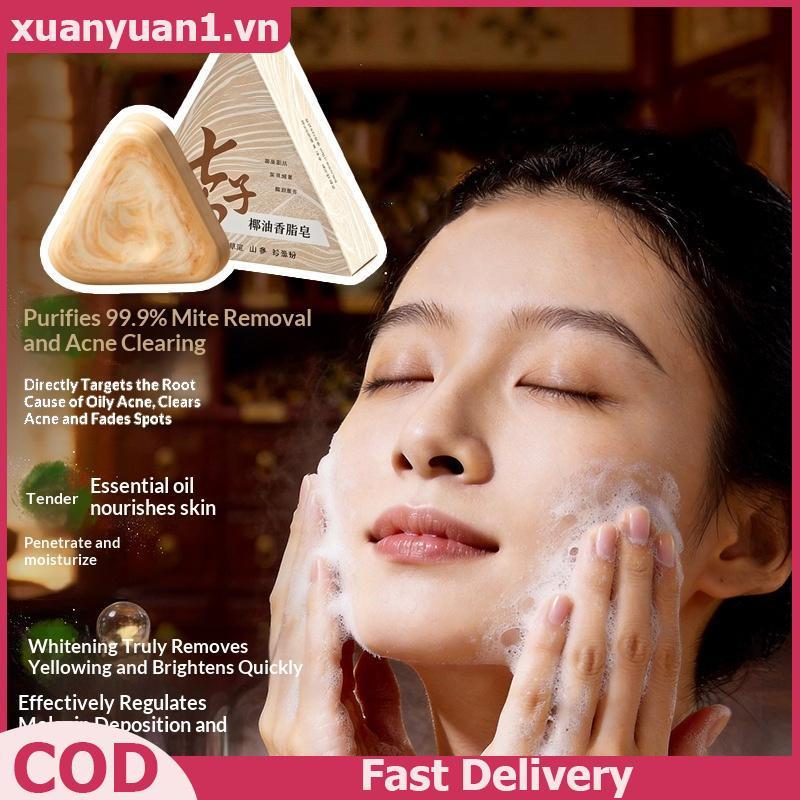 XUAN Glycerol คลีนซิ่งสบู่แฮนด์เมดบํารุงผิวหน้าน้ํามันมะพร้าวสมุนไพร Seven Seed White สําหรับผิวหน้า