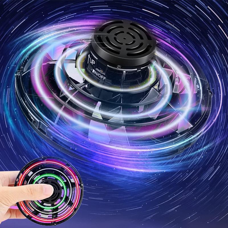 Flying Spinner Mini UFO Drone, Iffly Spinner Fly UFO Flying Fidget Spinner, IFly Hand Control Boomer