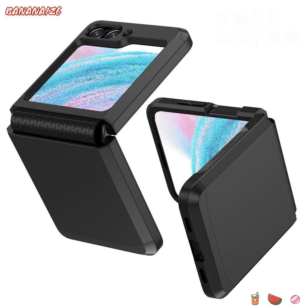 BANANA1Z6 ฝาครอบโทรศัพท์,บานพับ PC TPU สําหรับ Z Flip 5, Shock Proof Full Cover เกราะโทรศัพท์มือถือส