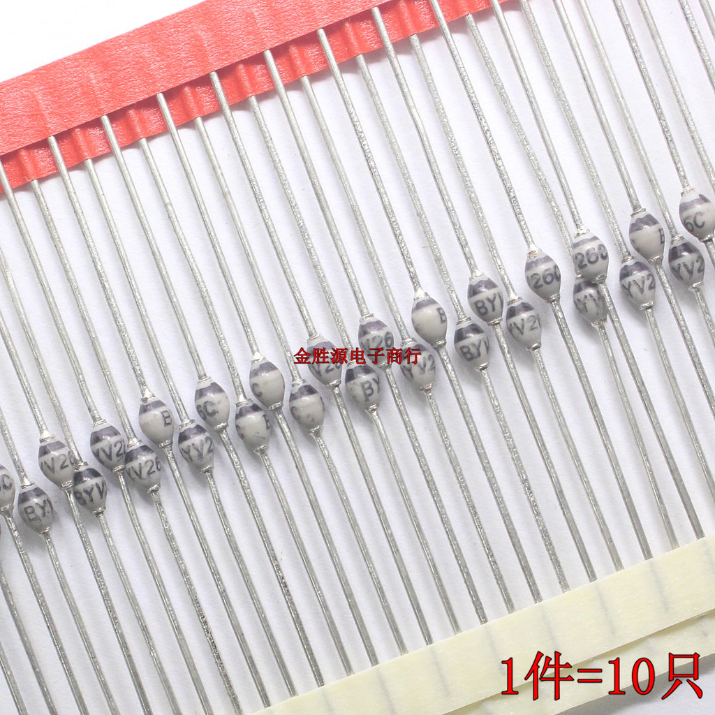 Quick Recovery Diode BYV26C BYV26E SOD-57 1A/600V 1,000V หลอดแก้ว Blunt