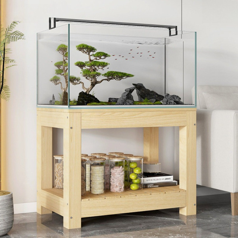 Fish Tank Stand Solid Wood Fish Tank Cabinet Base Pine Wood Grass Tank Aquarium Fish Tank Base Cabin