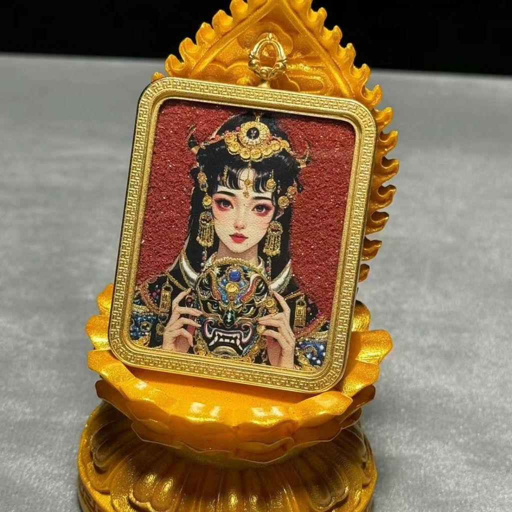 白卡手项项链保平安全身膏 金 西拉前生日绳ทังกา สร้อยคอวาดด้วยมือป้องกันความปลอดภัยชาดทองsdf