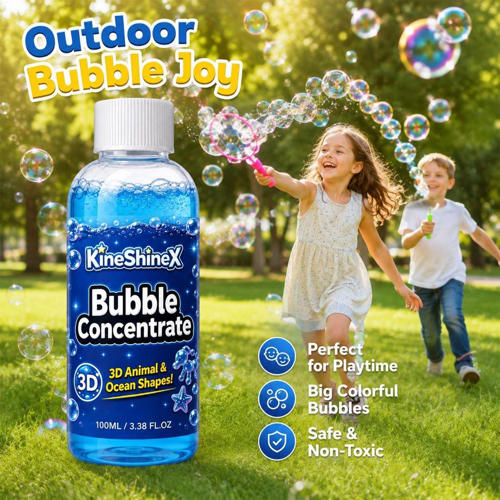 Bubble Solution 100ml Kids Blower Wand Concentrated Liquid Kids Bubble Solution สําหรับงานปาร์ตี้ในร่มกลางแจ้ง
