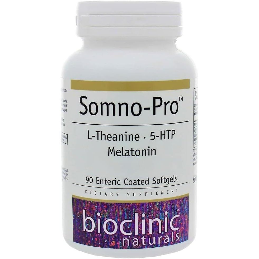 Bioclinic Naturals, Somno-Pro 90 เจลพร้อม, 5HTP, และ L-Theanine