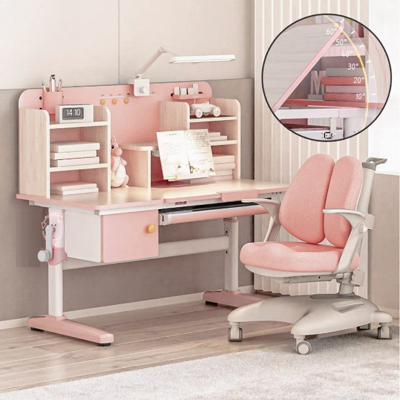 Study Table Ergonomic  Children's Table and Chair Set , Height Adjustable Student Table /study Desk