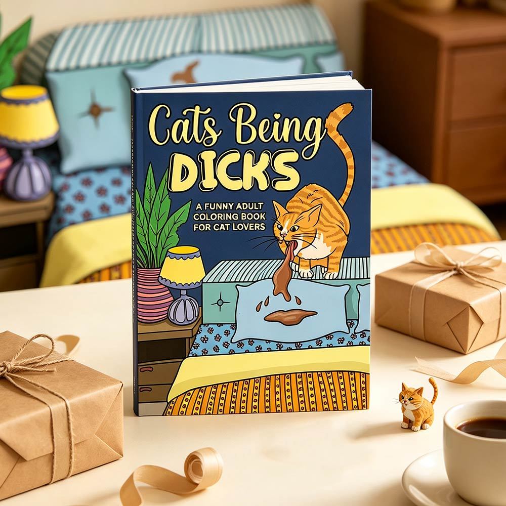 Cats Being Dicks: A Funny Adult Coloring Book for Cat Lovers - coloring book