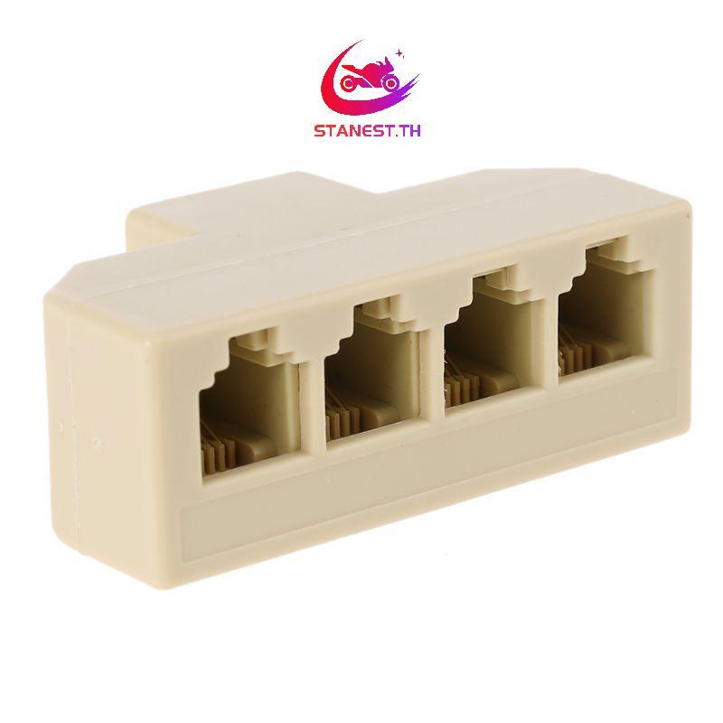 Stanest 1PC RJ11 Splitter 4 Way Adapter 1 สําหรับ M ถึง 4 F RJ-11 6P4C แจ็คโทรศัพท์ Splitter