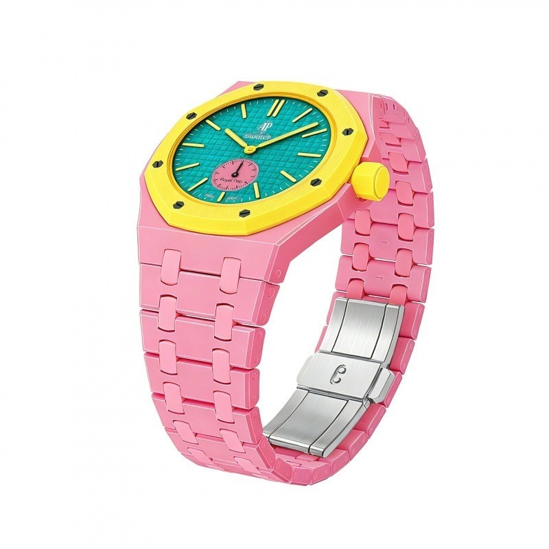 เหมาะสําหรับ Swatch AP Aibi Biocermic Integrated Official Buckle Strap Co-Branded Pocket Watch Modif