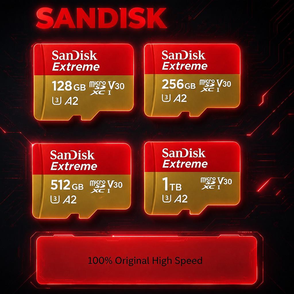 (ส่งด่วน/ขายส่ง) SANDISK Extreme Game Micro SDcard 16GB TO 1TB  (190MB/s) UHS-I V30 U3 A2 Memory car