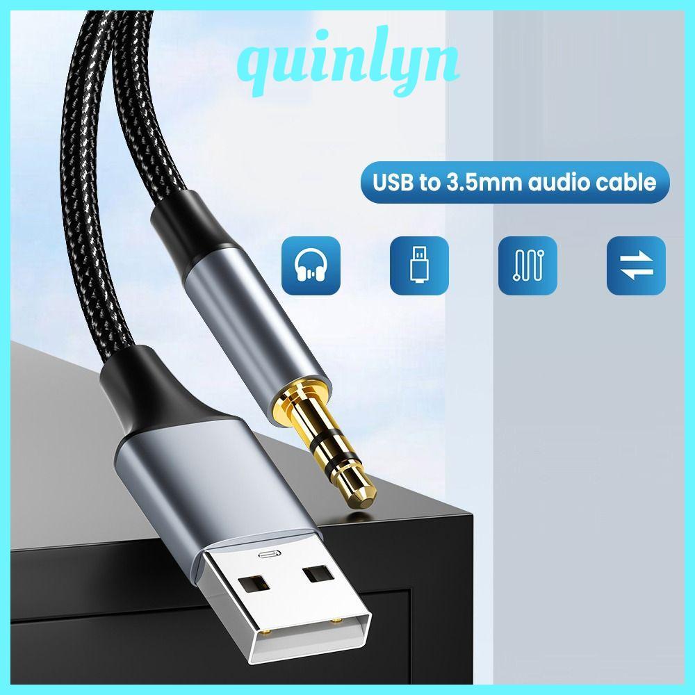 QUINLYN USB to 3.5mm Stereo USB A to 3.5 Jack Headphone Aux Line