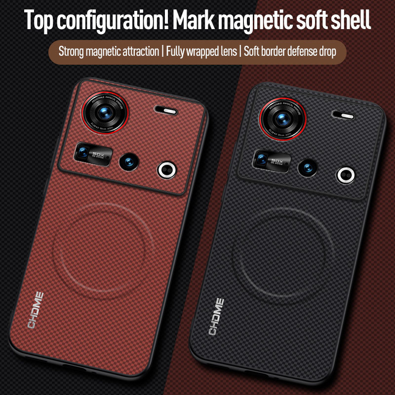 หนังแม่เหล็กชายหญิงสไตล์ Shock-proof Antibiotic เคสโทรศัพท์สําหรับ Nubia z40 pro z40s pro z50 ultra 