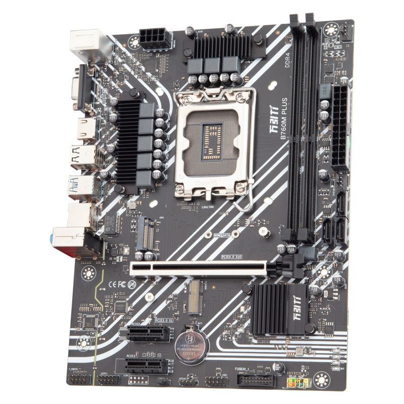 ยี่ห้อใหม่แรงโน้มถ่วง B760M PLUS เมนบอร์ด DDR4 รองรับ 12400F 12600KF 14600KF CPU