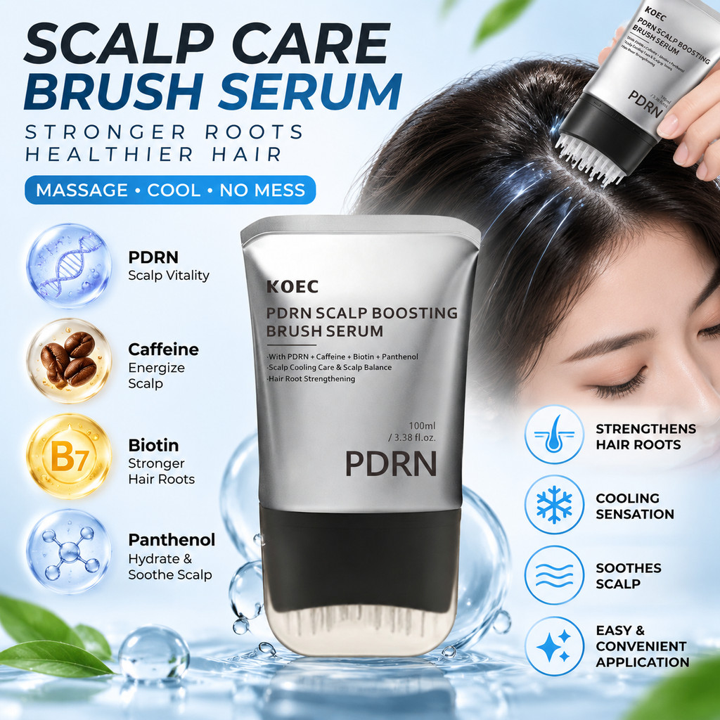 100ml Scalp Boosting Serum – Caffeine Biotin Cooling Massage