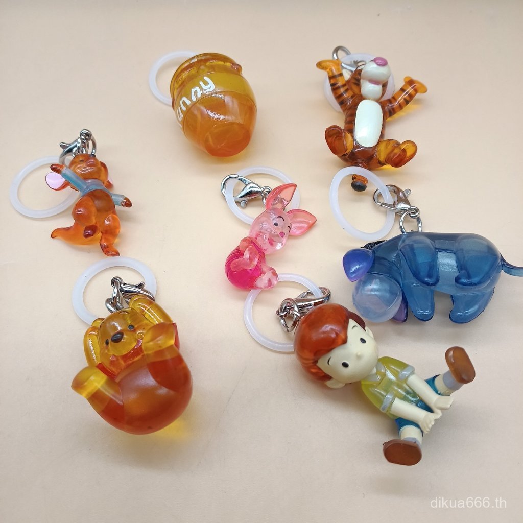 ใหม่ของแท้สินค้าจํานวนมากญี่ปุ่นแคปซูลของเล่น Pooh Tigger Piglet Piglet Eeyoreพวงกุญแจจี้RWMC