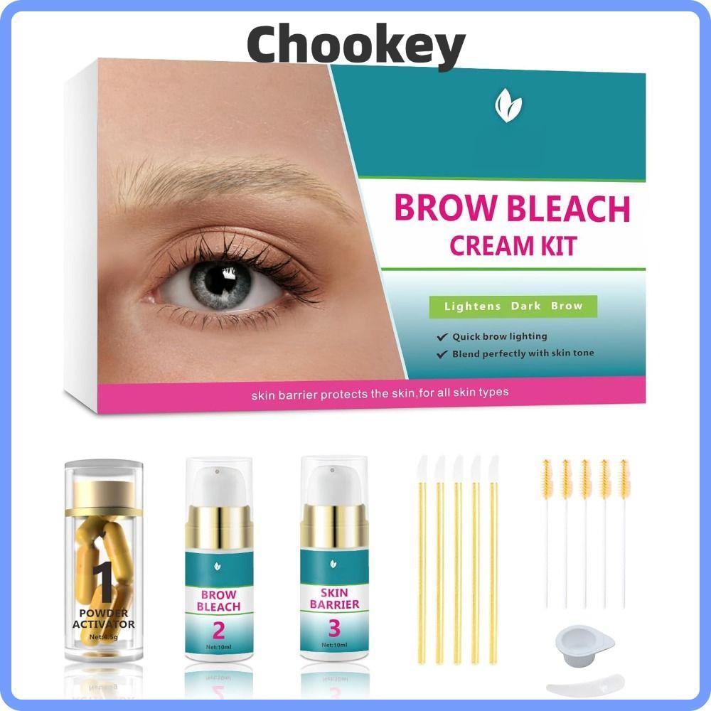 RODAROLA Brow Bleach Kit, Quick ใช้งานง่าย Brow Lightening Kit, ไม่มีหยด 5 แอพพลิเคชั่น Eyebrow Blea