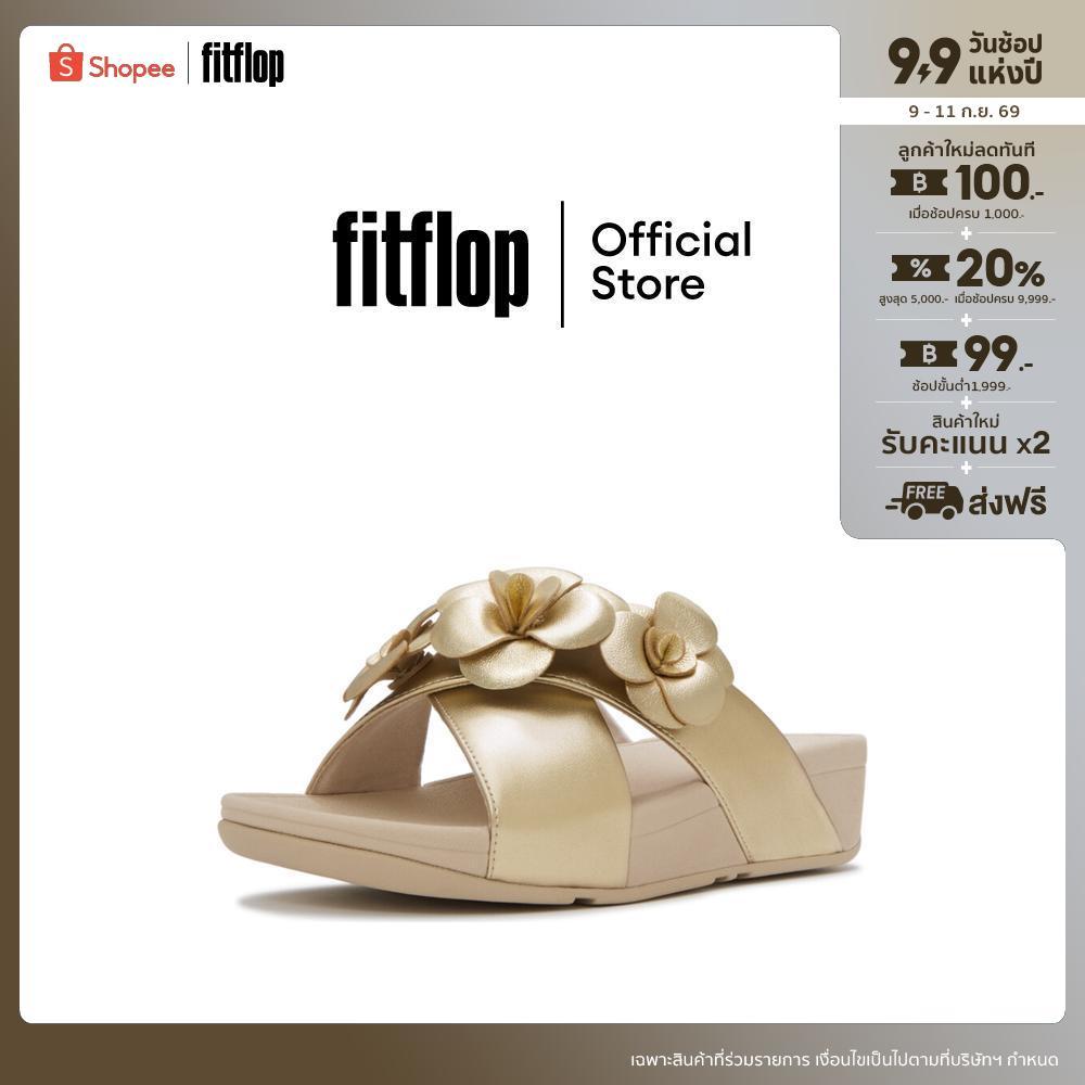 FITFLOP LULU FLOWER CROSS SLIDES รองเท้าแตะผู้หญิง รุ่น A4M-675 สี GOLD