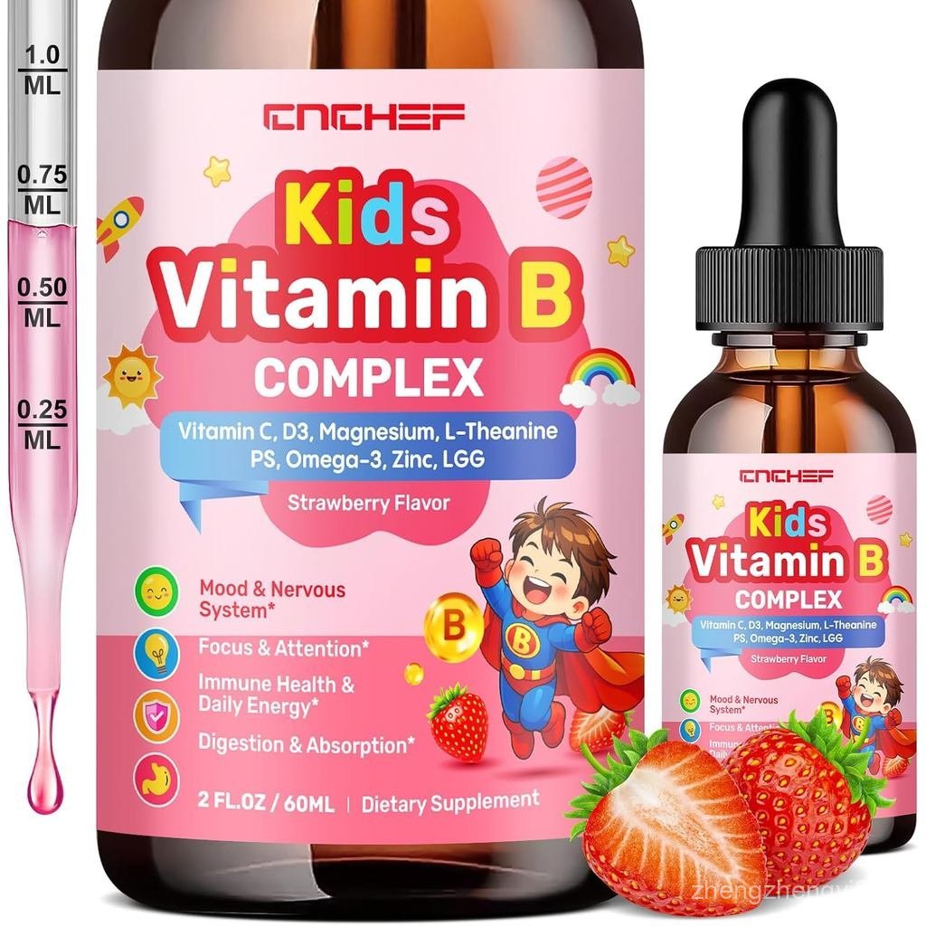 B Complex สําหรับ B1 B2 B3 B6 B9(Foulite) B12 Omega3 & Magnesium B Complex Liquid สําหรับ Energy Met