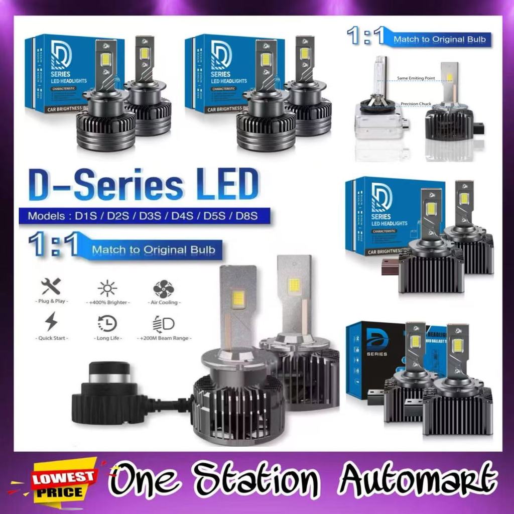 2PCS D-Series รถ LED 1:1 Match ไฟหน้าไฟหน้า D1S D2S D3S D4S D5S D8S Super Bright Canbus LED PLUG & P