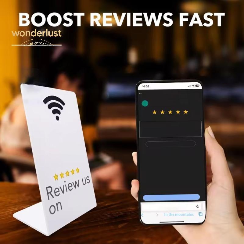 [Easy-t] NFC Review Collection Stand NFC215 Chip 504Bytes 13.56MHz Custom QR Code for Hotel Guest Fe
