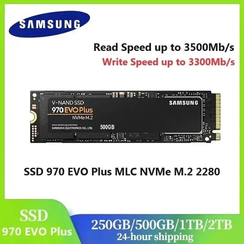 LJJ SAMSUNG 970 EVO Plus SSD MLC NVMe M.2 2280 PCIe 3.0x4 ไดรฟ์ Solid State ภายใน 250GB 500GB 2TB สํ