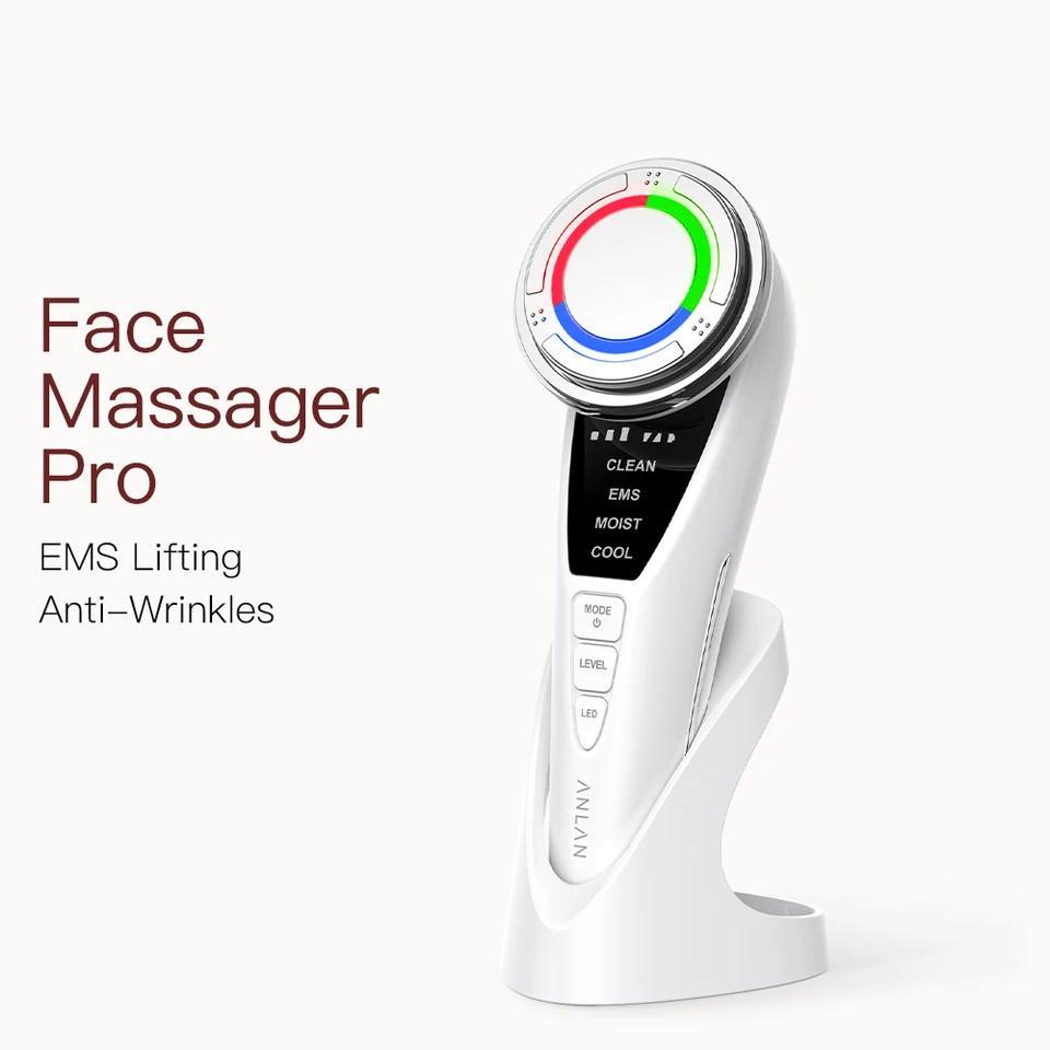 ANLAN เครื่องนวดหน้าโปรไมโครเคอร์เรนท์ยกกระชับผิวหน้า ฟื้นฟูผิวด้วยการทำความสะอาดอย่างล้ำลึก ลดเลือน