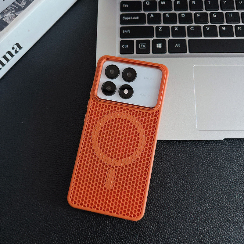 Ultra Thin Matte Hollow Out Magnetic Case Anti-Fall Redmi K80 Pro K80 K70 Pro K70E Poco X6 Pro 15 Ul