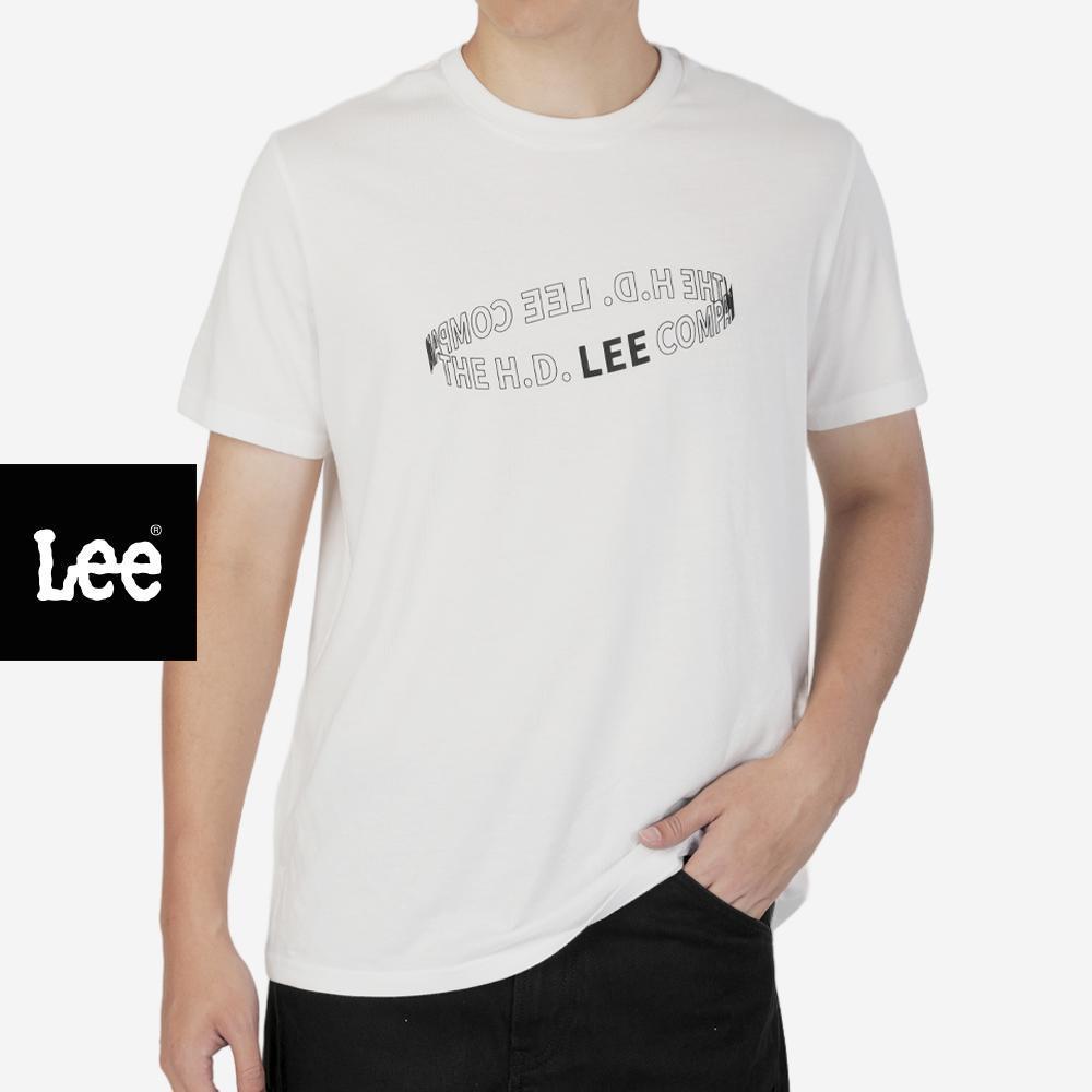 LEE เสื้อยืดแขนสั้นผู้ชาย รุ่น LE S126MTSSF06 สีครีม