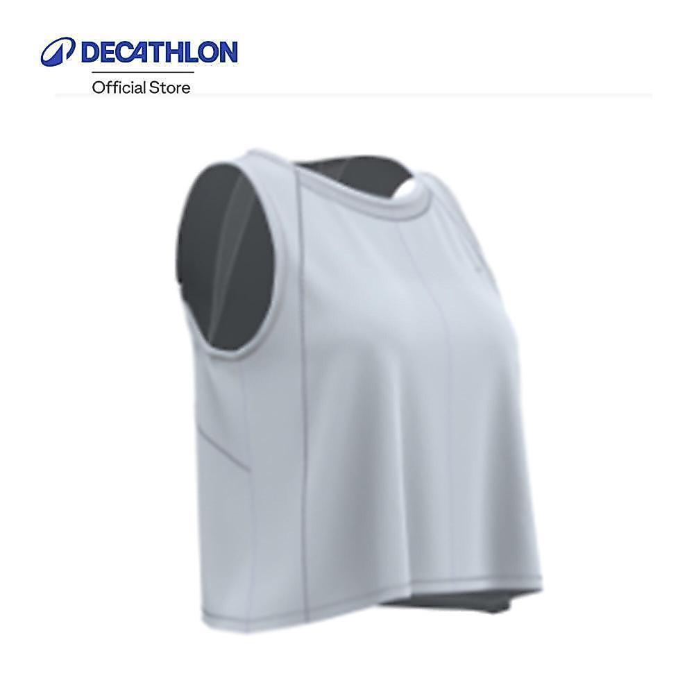 Decathlon Women'S Running Breathable Short Tank Top เสื้อกล้ามผู้หญิงใส่วิ่งระบายอากาศได้ดี - Blue