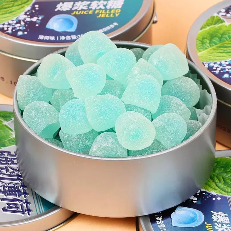 2026 สินค้าใหม่ Qifeng Pop Mint Gummy Strong Mint ลูกอมรสผลไม้ 168g ของว่างเย็นชนิดบรรจุกล่อง kiashi
